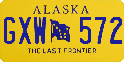 AK license plate GXW572