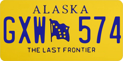 AK license plate GXW574