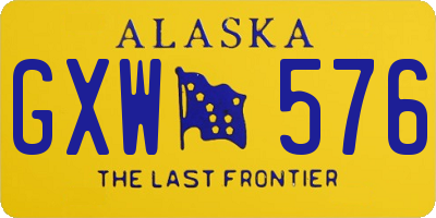 AK license plate GXW576