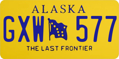 AK license plate GXW577