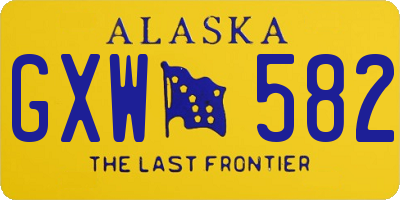 AK license plate GXW582