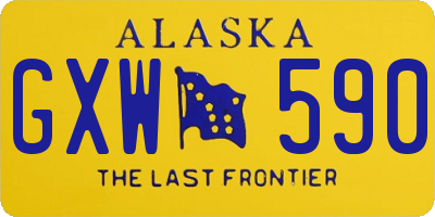 AK license plate GXW590