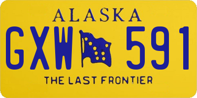AK license plate GXW591