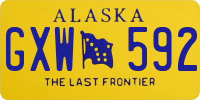 AK license plate GXW592