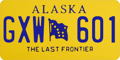AK license plate GXW601