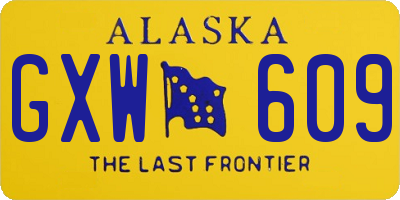 AK license plate GXW609