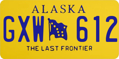 AK license plate GXW612