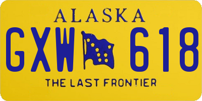 AK license plate GXW618