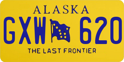 AK license plate GXW620