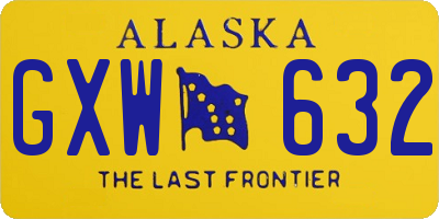 AK license plate GXW632