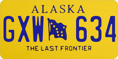 AK license plate GXW634