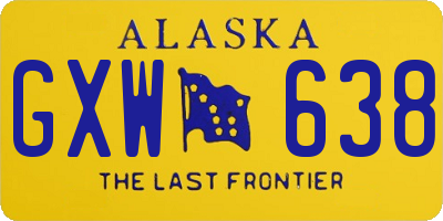 AK license plate GXW638