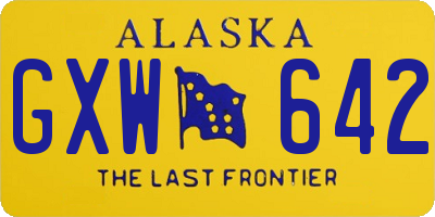 AK license plate GXW642