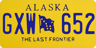 AK license plate GXW652