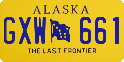 AK license plate GXW661