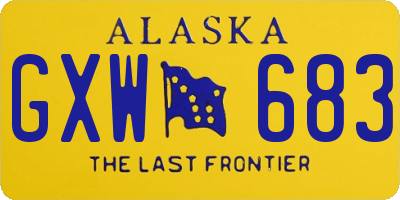 AK license plate GXW683