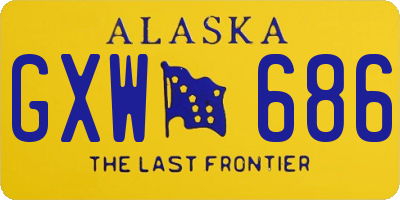 AK license plate GXW686