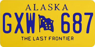 AK license plate GXW687