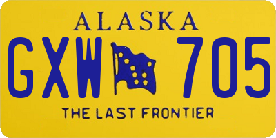 AK license plate GXW705