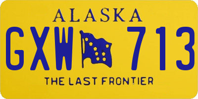 AK license plate GXW713