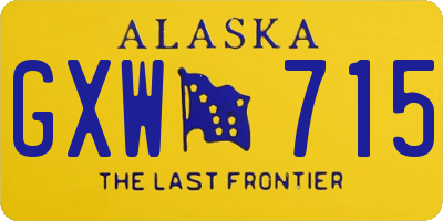 AK license plate GXW715