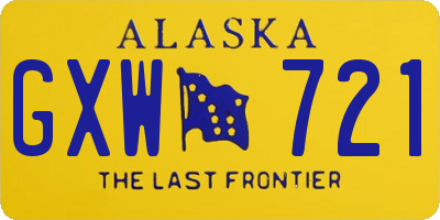 AK license plate GXW721