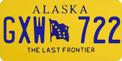 AK license plate GXW722