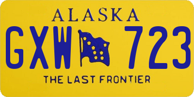 AK license plate GXW723