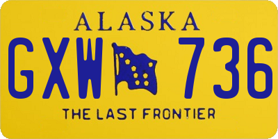 AK license plate GXW736