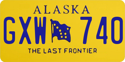 AK license plate GXW740