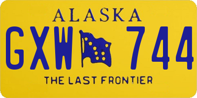 AK license plate GXW744