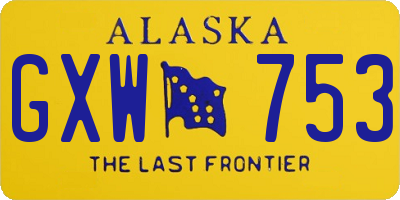 AK license plate GXW753