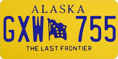 AK license plate GXW755