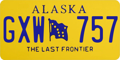 AK license plate GXW757