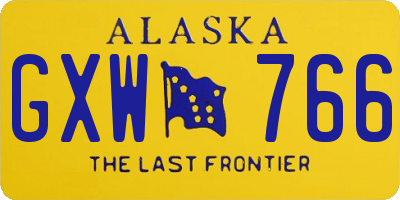 AK license plate GXW766