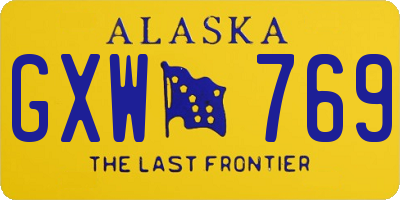 AK license plate GXW769