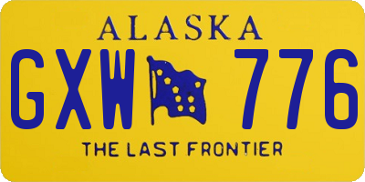 AK license plate GXW776