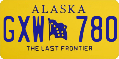 AK license plate GXW780