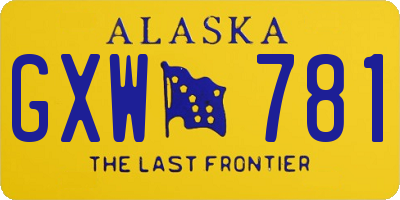 AK license plate GXW781