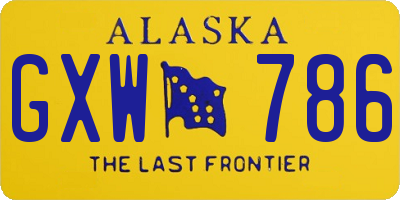 AK license plate GXW786