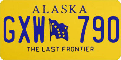 AK license plate GXW790