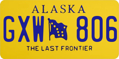 AK license plate GXW806