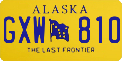 AK license plate GXW810
