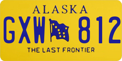 AK license plate GXW812