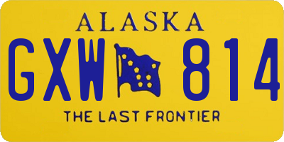 AK license plate GXW814