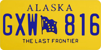AK license plate GXW816