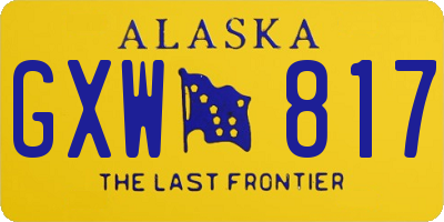 AK license plate GXW817