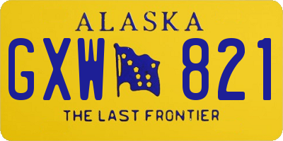 AK license plate GXW821