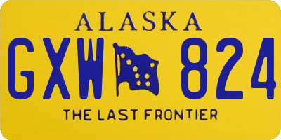 AK license plate GXW824
