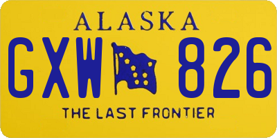 AK license plate GXW826